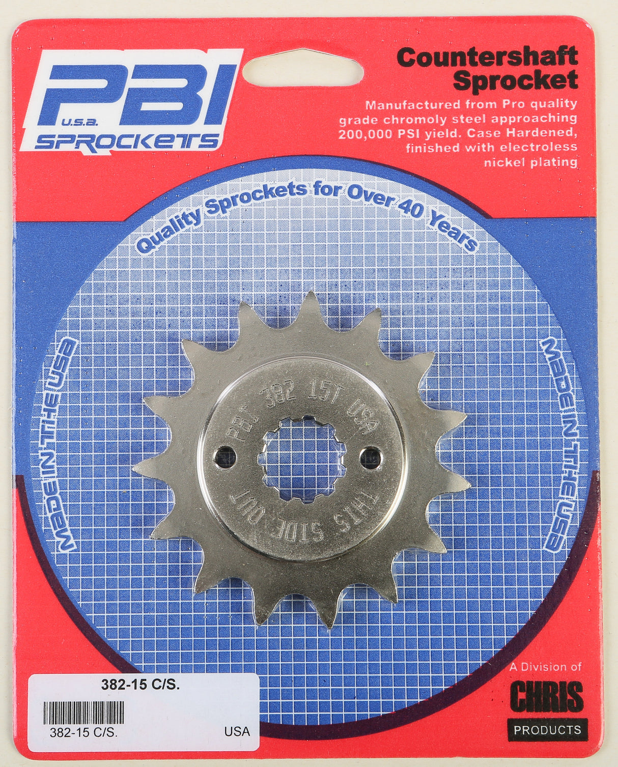 PBIFront Cs Sprocket Steel 15t-520 Hon382-15