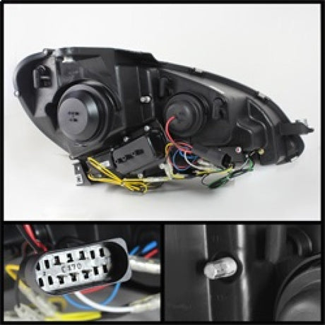 Spyder Mercedes Benz W204 C-Class 12-13 Projector Halogen Model- DRL Blk PRO-YD-MBW20412-DRL-BK 5074249