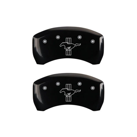 MGP Rear set 2 Caliper Covers Engraved Rear GT500 Shelby & Cobra Black finish silver ch 10010RGT5BK