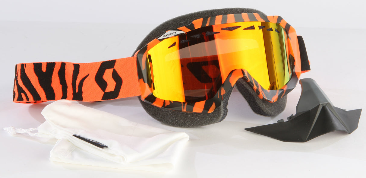 SCOTT Hustle Snocross Goggle Blk/Flo-Org W/Amp Red Chrome 246439-5402312