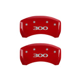MGP 4 Caliper Covers Engraved Front & Rear 300 Red finish silver ch 32016S300RD