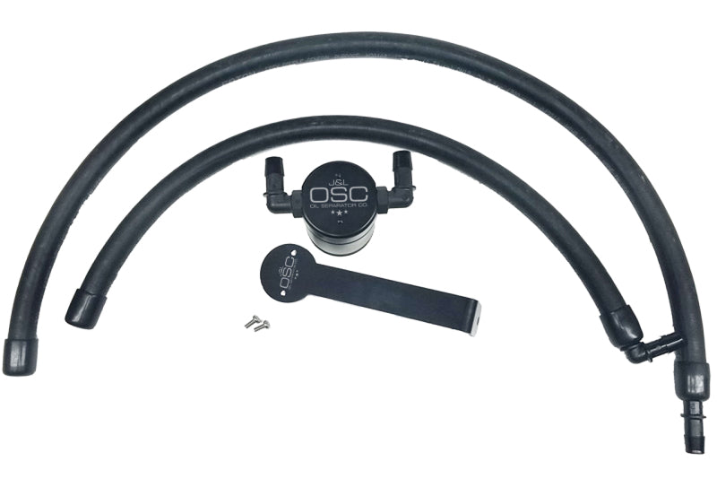 J&L 09-18 Ram 1500 5.7L Passenger Side Oil Separator 3.0 - Black Anodized 3065P-B