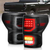ANZO 2007-2013 Toyota Tundra LED Taillights Plank Style Black w/Smoke Lens 311337