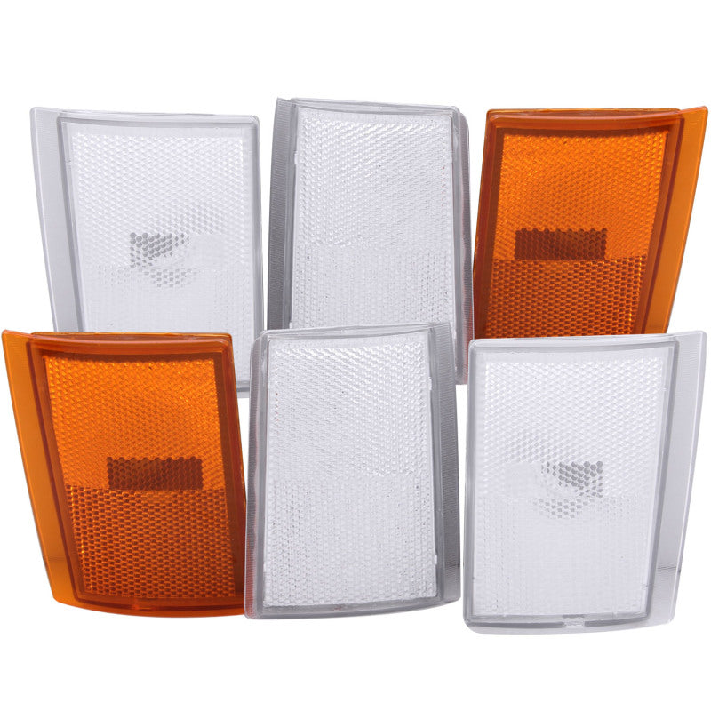 ANZO Corner Lights 1988-1993 Chevrolet C1500 Euro Corner Lights 4 Clear and 2 Amber 6pc 521031