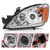 ANZO 2004-2007 Mitsubishi Lancer Projector Headlights w/ Halo Chrome (CCFL) 121103