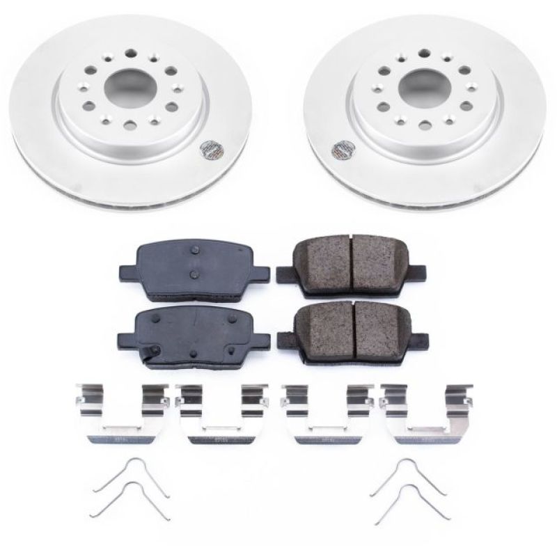 Power Stop 18-19 Buick Enclave Rear Z17 Evolution Geomet Coated Brake Kit CRK7411