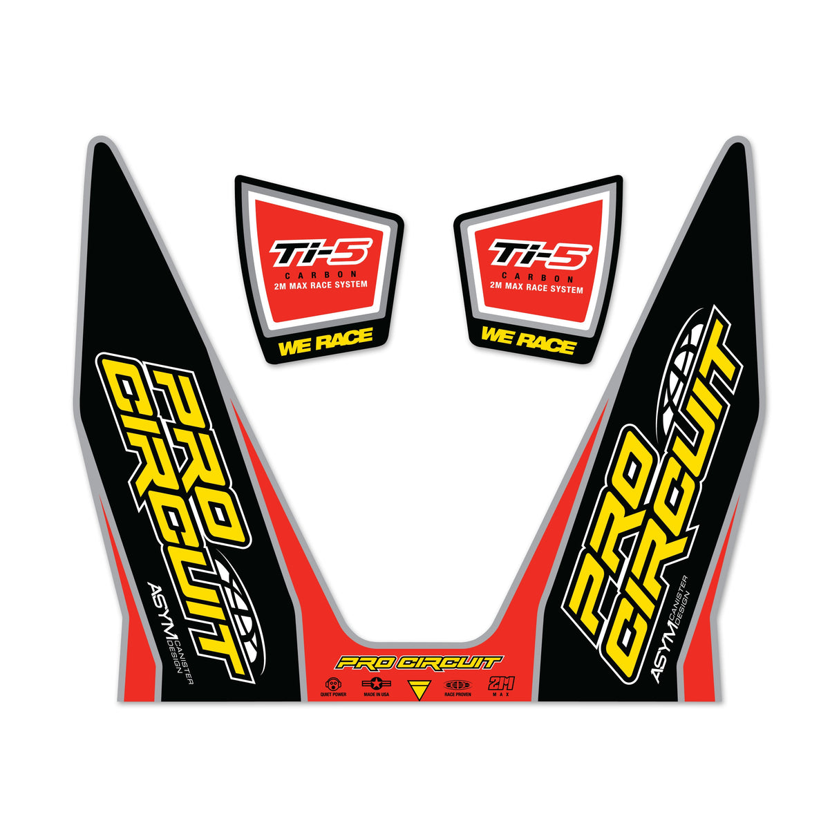 PRO CIRCUIT Ti-5 Decals Replacement Muffler Stickers DC12TI5
