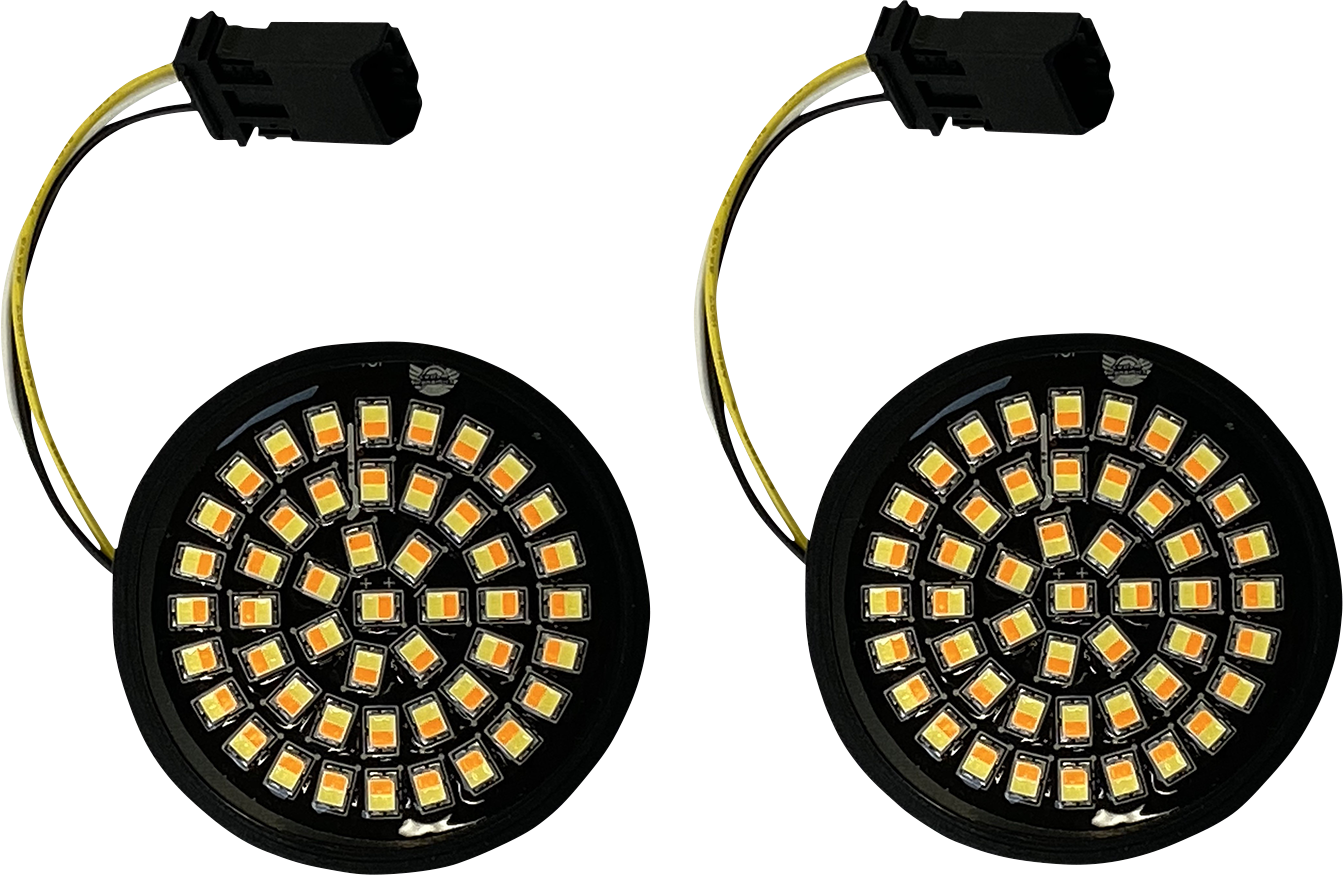 CUSTOM DYNAMICS LED Turn Signal Insert - Amber/White - CVO GEN-4-AW-JAE