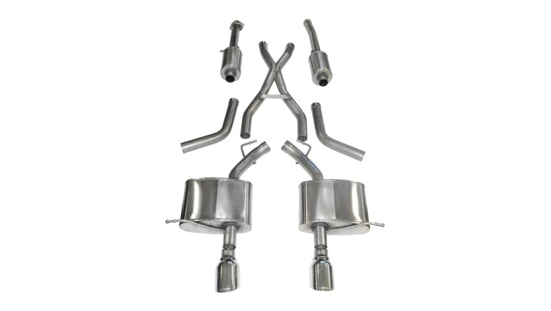 Corsa 11-14 Dodge Durango 5.7L V8 Polished Sport Dual Rear Cat-Back Exhaust 14459