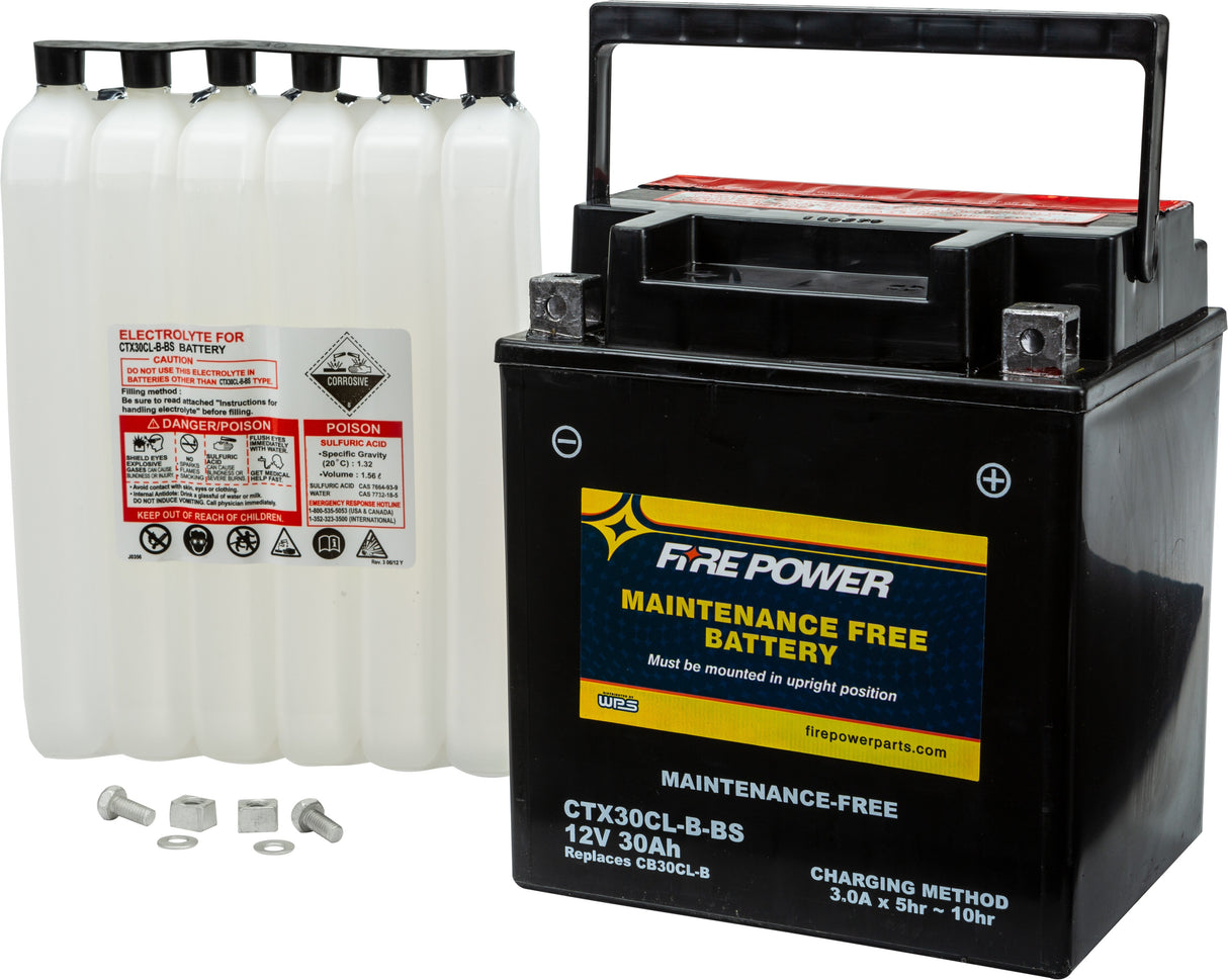 FIRE POWER Battery Ctx30cl-B-Bs Maintenance Free CTX30CL-B-BS