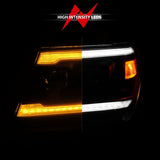 ANZO 09-20 Nissan Frontier Black Projector Plank Style DRL w/ Switchback & Sequential LED DRL 111597