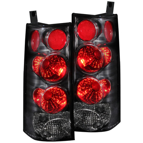 ANZO 2003-2015 Chevrolet Express Taillights Black 211090