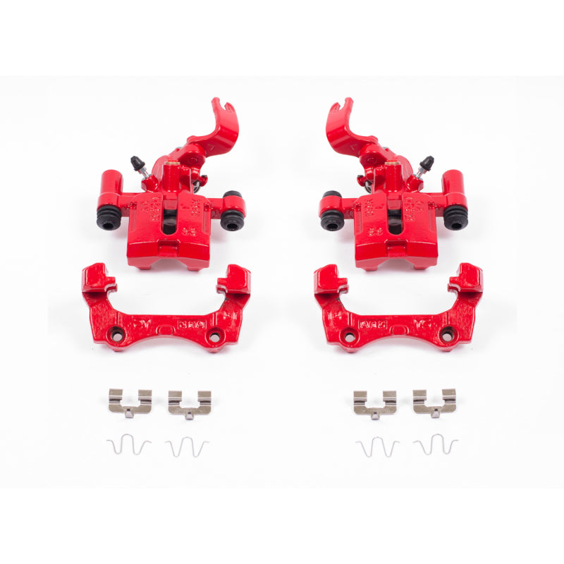 Power Stop 94-97 Mazda Miata Rear Red Calipers w/Brackets - Pair S1377A