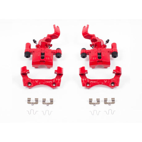 Power Stop 94-97 Mazda Miata Rear Red Calipers w/Brackets - Pair S1377A