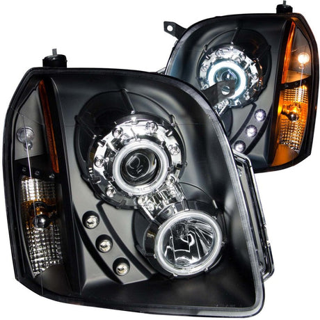 ANZO 2007-2014 Gmc Yukon Projector Headlights w/ Halo Black (CCFL) 111148