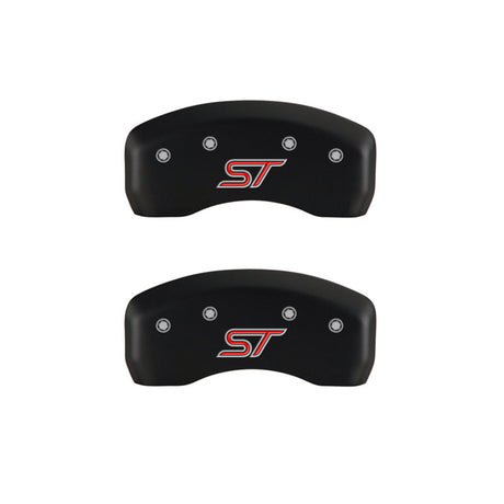 MGP 4 Caliper Covers Engraved Front & Rear ST Red finish silver ch 10231SSTORD