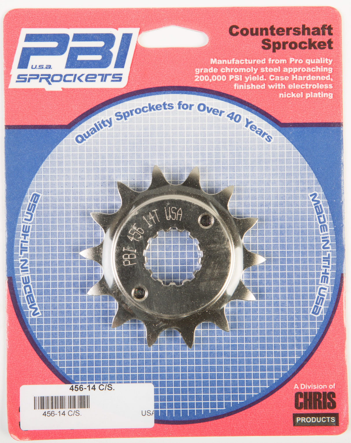 PBIFront Cs Sprocket Steel 14t-520 Kaw/Suz/Tri/Yam456-14