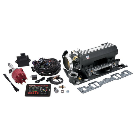 Edelbrock Pro Flo 4 XT EFI System Seq Port SBC Vortec/E-Tec 550 Max HP 29lb/hr Black Finish 35823