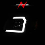 ANZO 00-04 Toyota Tundra (Fits Reg/Acc Cab Only) Crystal Headlights w/Light Bar Black w/Corner Light 111579