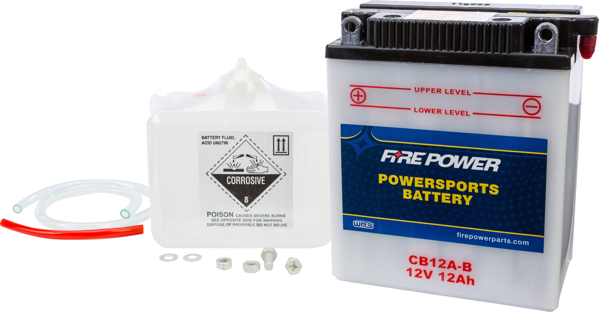 FIRE POWER Battery W/Acid Cb12a-B 12v Heavy Duty CB12A-B
