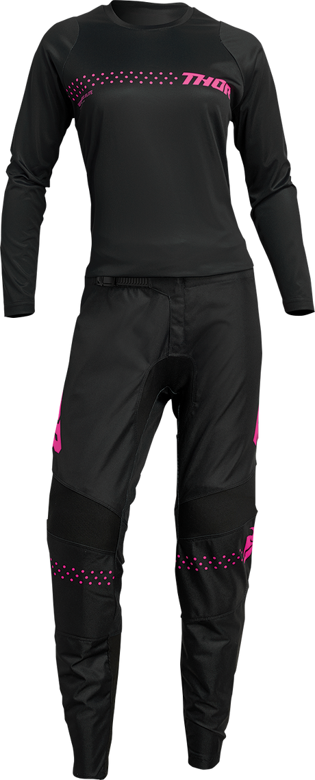 THOR Women's Sector Minimal Jersey - Black/Pink - XS 2911-0247