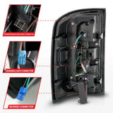 ANZO 14-18 GMC Sierra 1500 Full LED Taillights Black Housing Smoke Lens (w/C Light Bars) 311465