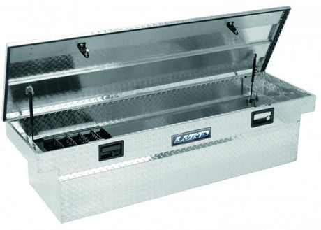 Lund 67-99 Chevy CK Ultima Single Lid Crossover Tool Box - Brite 9100