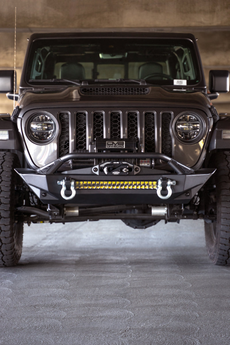 DV8 Offroad 07-23 Jeep Wrangler JK/JL & Gladiator JT FS-1 Series Stubby Front Bumper FBJL-11