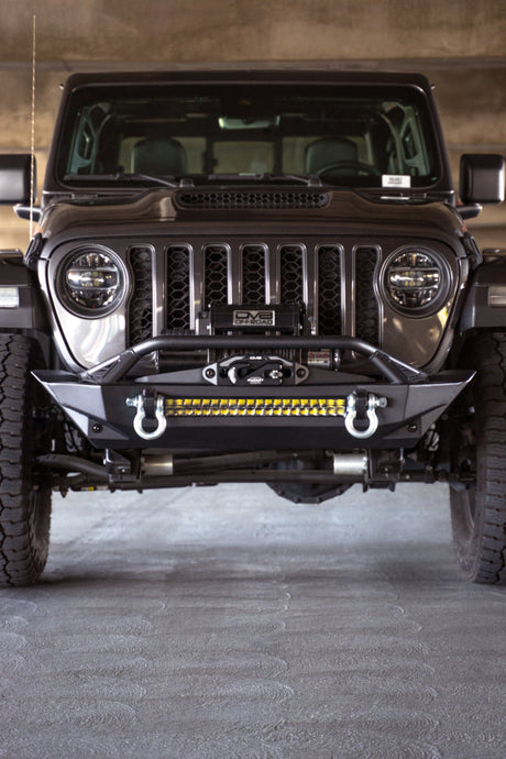 DV8 Offroad 07-23 Jeep Wrangler JK/JL & Gladiator JT FS-1 Series Stubby Front Bumper FBJL-11