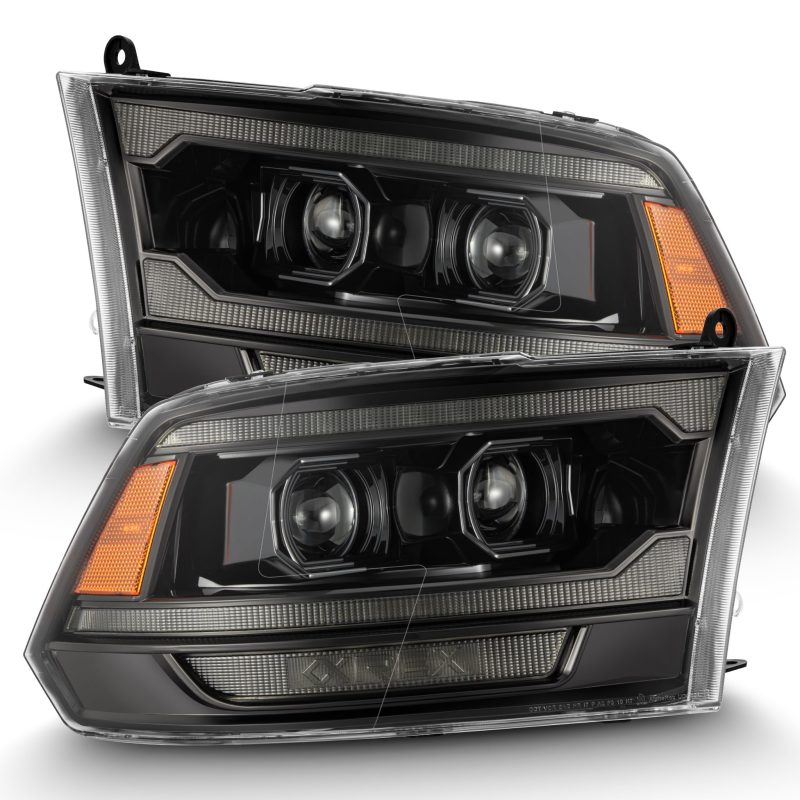 AlphaRex 09-18 RAM 1500 PRO-Series Proj Headlights Alpha-Black w/Sequential Signal & Top/Middle DRL 880563