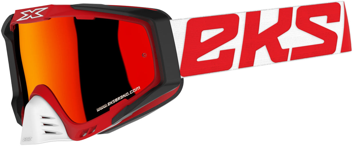 EKS BRAND Outrigger Goggle Red/Blk/Wht W/Red Mirror 067-50165