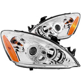 ANZO 2004-2007 Mitsubishi Lancer Projector Headlights w/ Halo Chrome (CCFL) 121103
