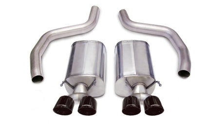Corsa 06-13 Chevrolet Corvette C6 Z06 7.0L V8 Black Sport Axle-Back Exhaust 14164BLK