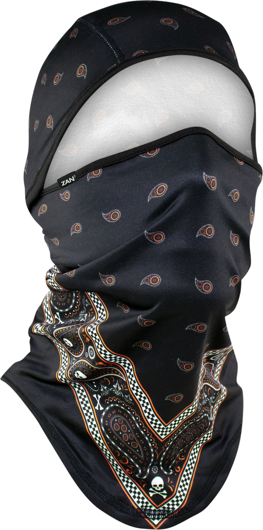 ZAN Sportflex Convertible Balaclava Blk/Org Bandana WB4L197