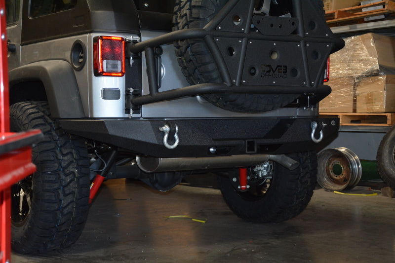 DV8 Offroad 07-18 Jeep Wrangler JK Rear Bumper Full Length RBSTTB-09