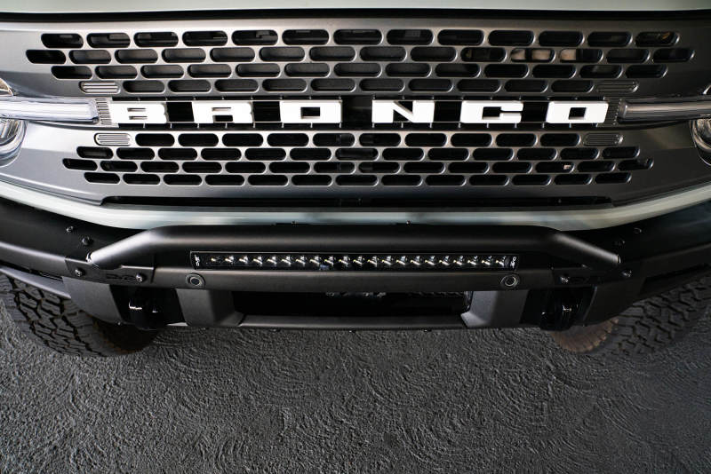 DV8 Offroad 2021-2022 Ford Bronco (Not For Factory Plastic Bumper) Factory Bumper Bull Bar - Black LBBR-06