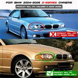 Spyder BMW E46 3-Series 04-06 2 DR Projector Halogen Model- LED Halo Blk PRO-YD-BMWE4604-2DR-HL-BK 5077141