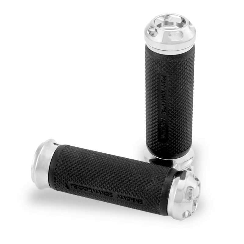 Performance Machine Handle Grip Set - Apex Cable - Chrome 0063-2043-CH