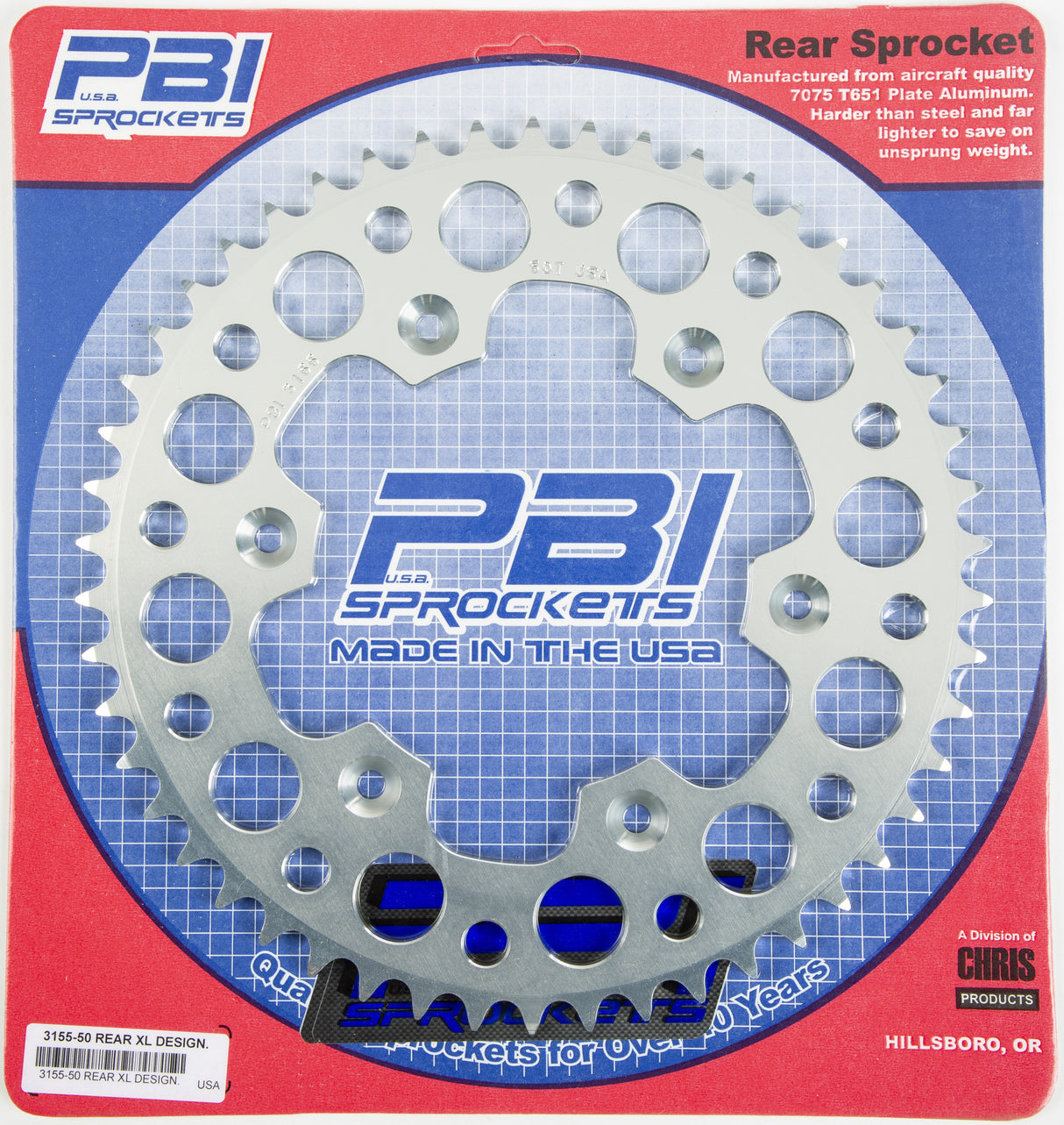PBIRear Sprocket Aluminum 50t-520 Beta/Hon3155-50-3
