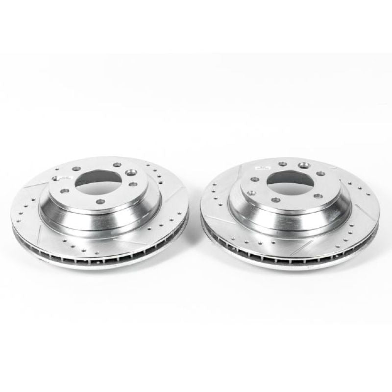Power Stop 07-15 Audi Q7 Rear Evolution Drilled & Slotted Rotors - Pair EBR1013XPR