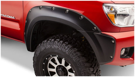 Bushwacker 12-15 Toyota Tacoma Fleetside Pocket Style Flares 4pc 73.5in Bed - Black 31927-02