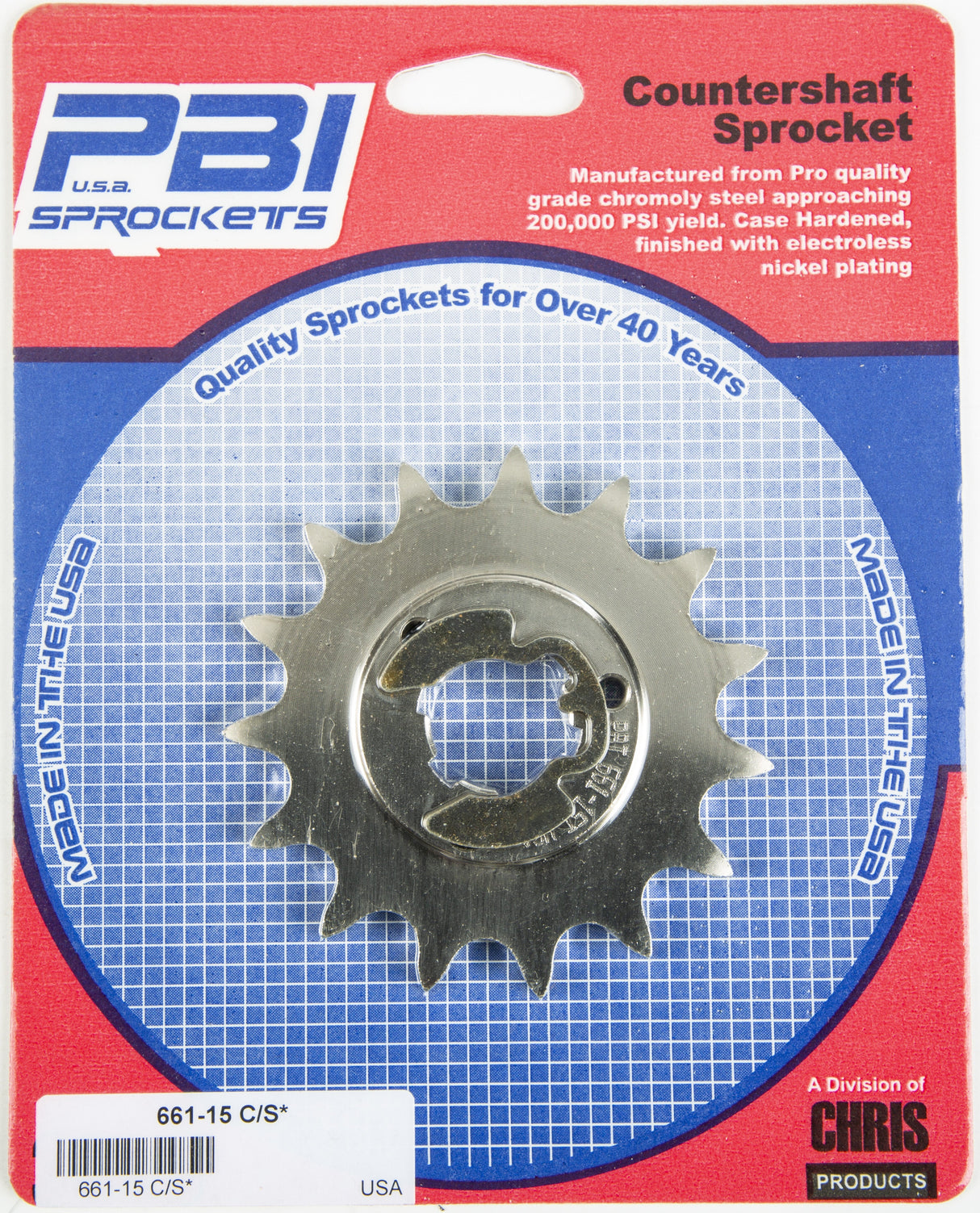 PBIFront Cs Sprocket Steel 15t-520 Suz661-15