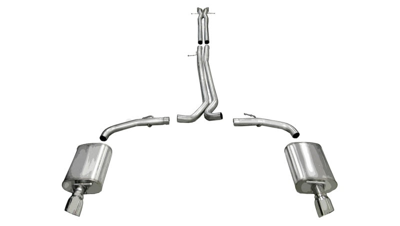 Corsa 10-13 Ford Taurus SHO 3.5L V6 Turbo Polished Sport Cat-Back Exhaust 14315