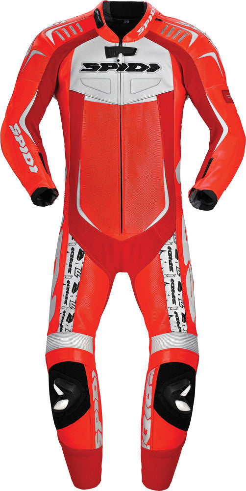 SPIDI Track Wind Replica Leather Suit Red/White E54/Us44 Y130-348-54