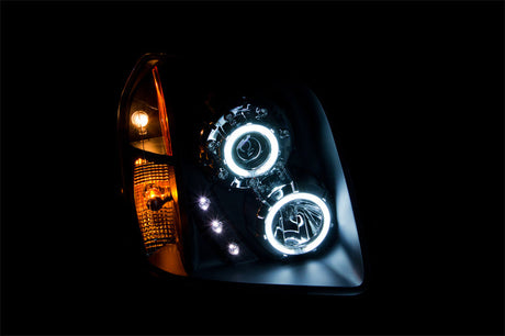 ANZO 2007-2014 Gmc Yukon Projector Headlights w/ Halo Black (CCFL) 111148