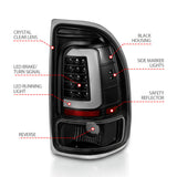 ANZO 1997-2004 Dodge Dakota LED Taillights Black Housing Clear Lens Pair 311347