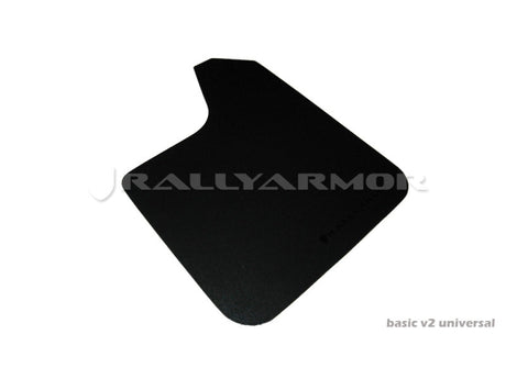 Rally Armor Universal Fit (No Hardware) Basic Black Mud Flap w/ Pink Logo MF12-BAS-BCPK