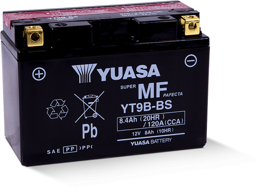 Yuasa YT9B-BS Maintenance Free 12 Volt AGM Battery (Bottle Supplied)