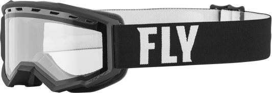 FLY RACING Youth Focus Snw Goggle Blk/Wht W/ Clear Lens 37-50160