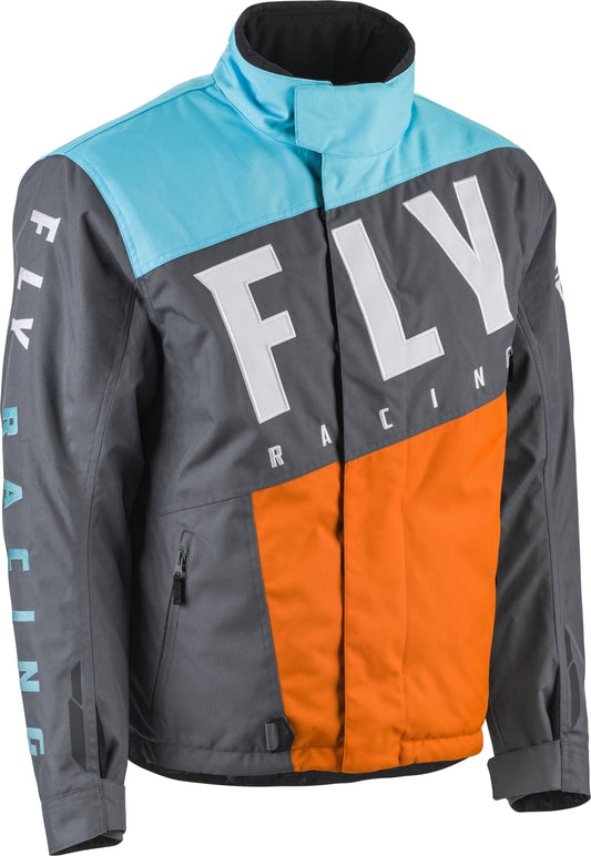 FLY RACING Youth Snx Pro Jacket Orange/Light Blue/Black Yl 470-4114YL